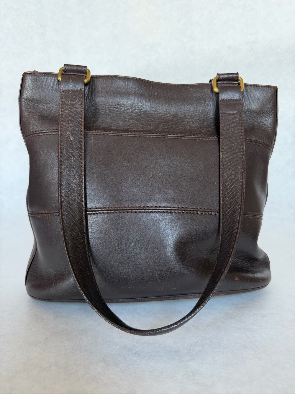 Vintage Coach Brown Leather Tribeca Tote Shoulder Bag USA Made